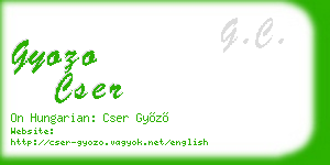 gyozo cser business card