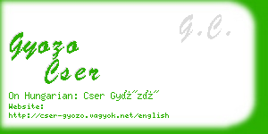 gyozo cser business card